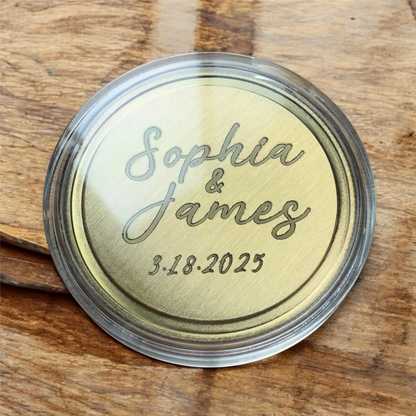 Custom Brass Challenge Coin, Decision Coin, Flip Coin, Souvenir Token, Fathers Day Gift, Gift for Her, Personalized Gift, photo engraving