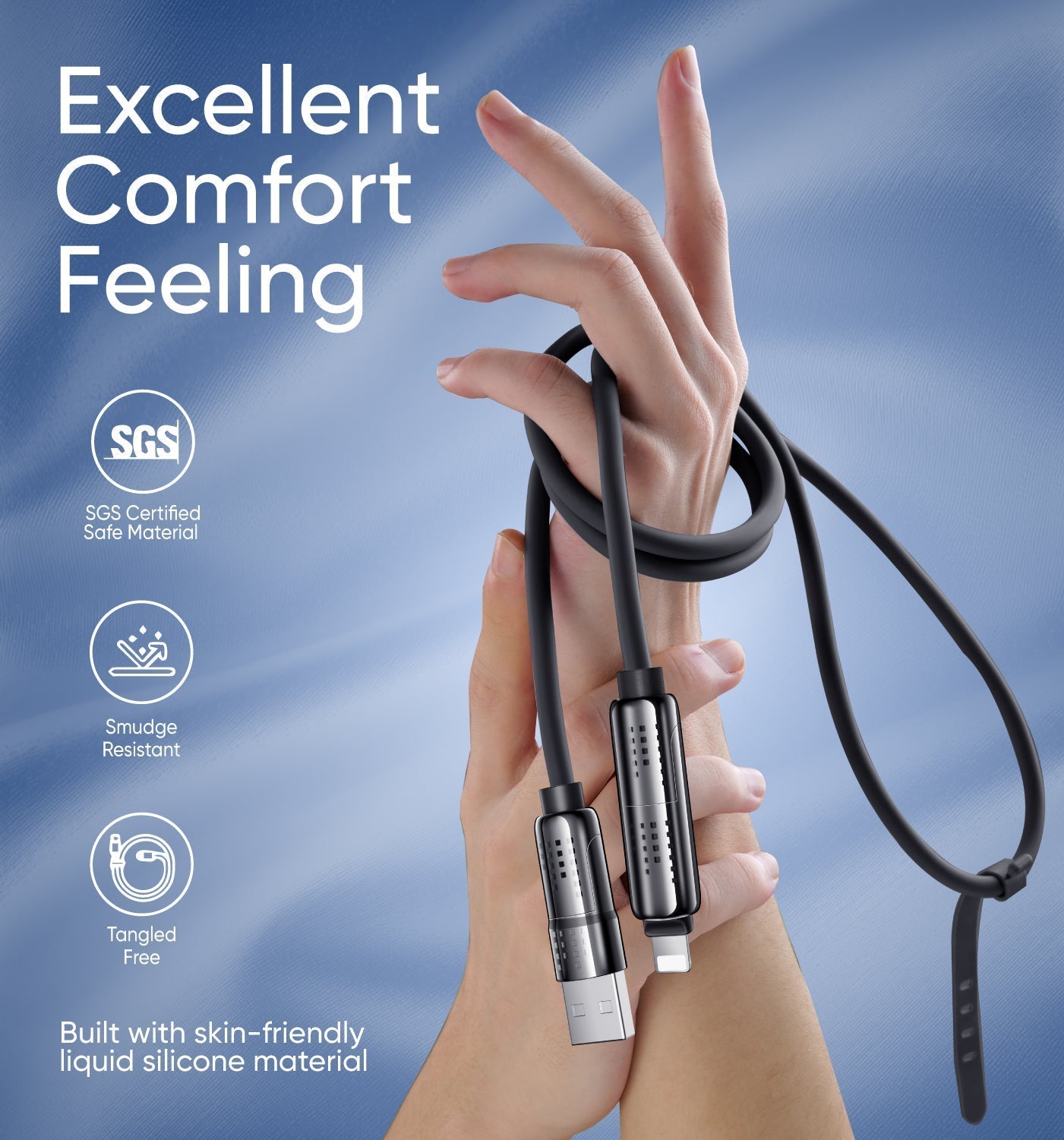 EYJEYJ®⚡4-in-1 USB Charging Cable mFish fast charging